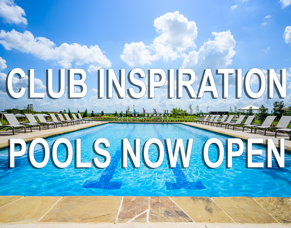 Pools Now Open at Club Inspiration!