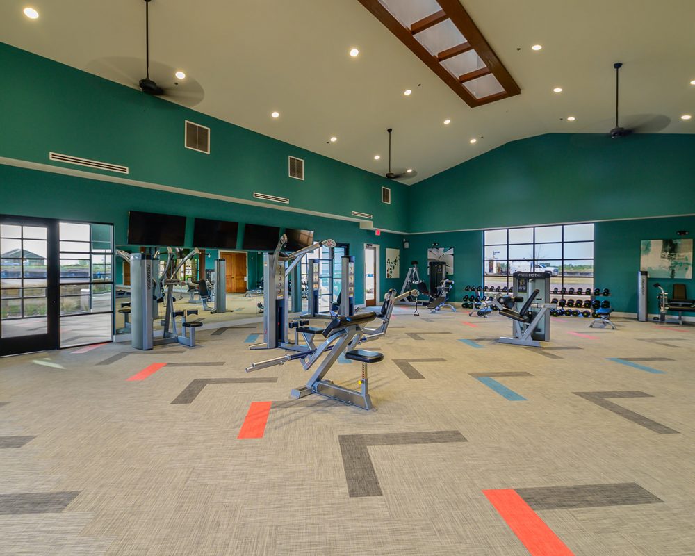 Weight room in fitness center