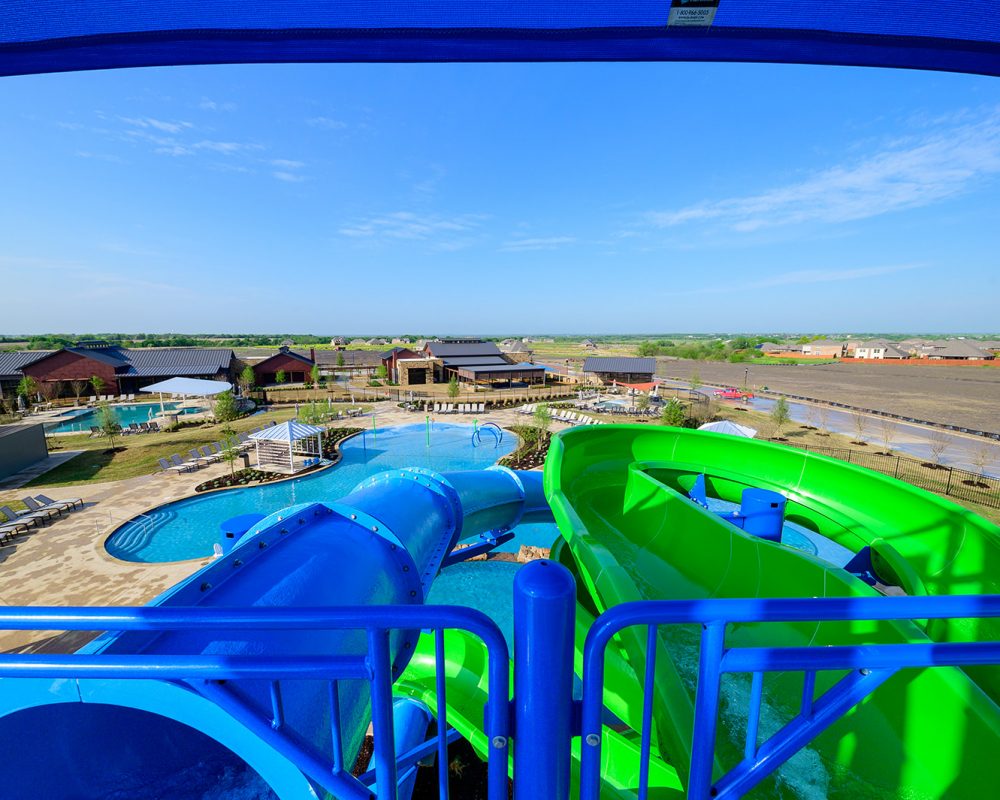 View from top of the waterslides