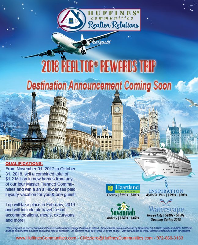 2018 Realtor Rewards Trip- Destination Announcement Coming Soon!