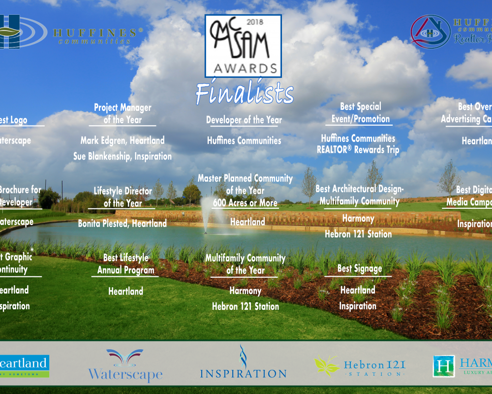 Huffines a Finalist in 14 Categories of Dallas Builders Association’s 2018 McSam Awards