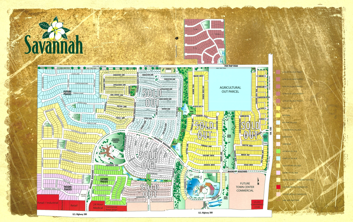 Savannah Brochure Site Map