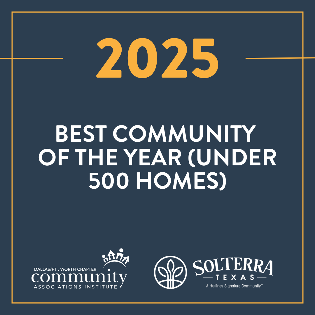 2025 Best Community of the Year (Under 500 Homes) (Solterra Texas)